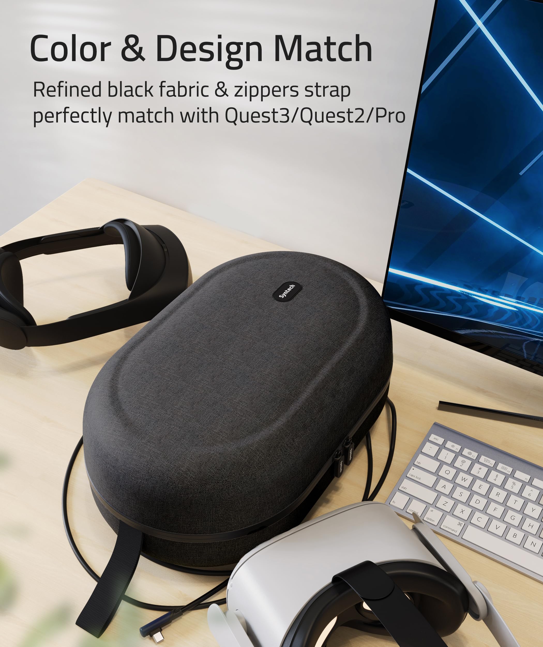  Quest 3 128GB + Syntechケース Syntech Large Hard Carrying Case Compatible with Meta Quest 3S